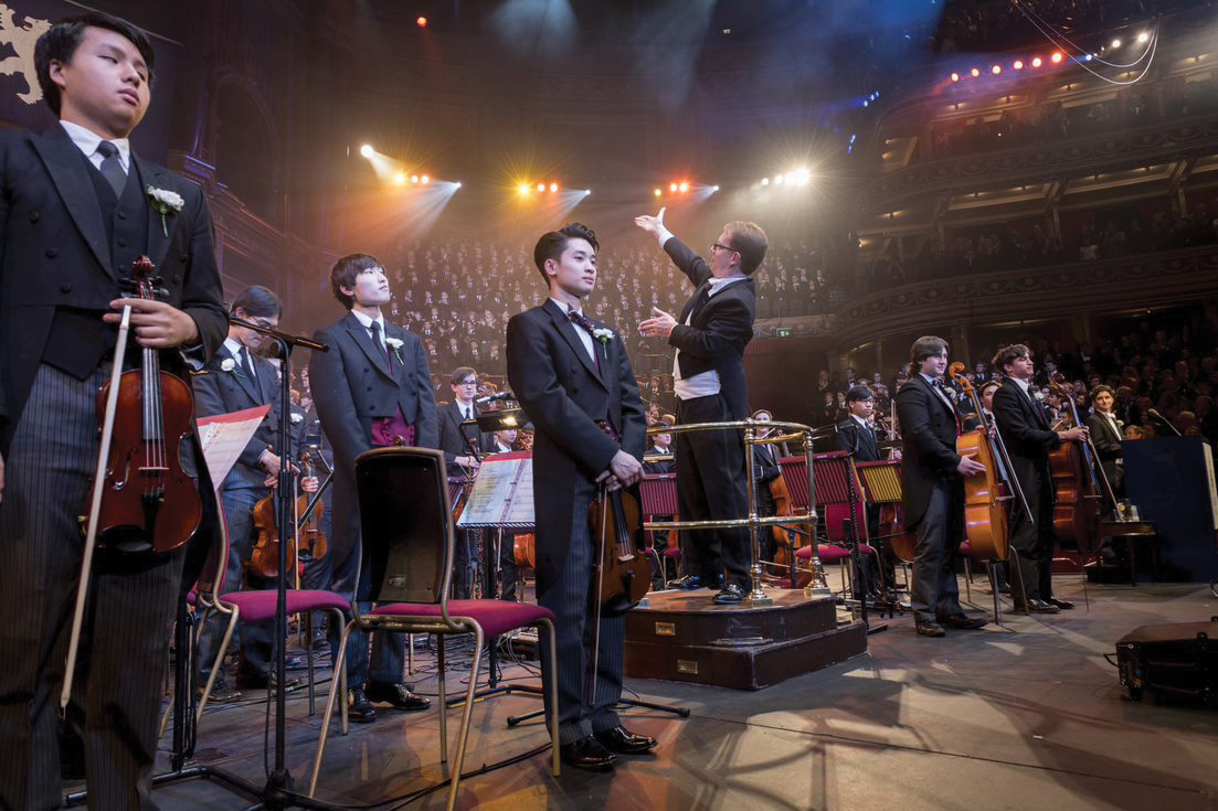 Churchill Songs at the Royal Albert Hall, November 2017.   © Harrow School